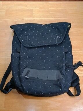 Ara Reflective Commuter Black Canvas Backpack